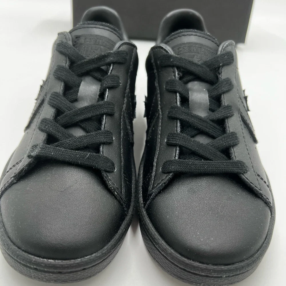 Converse Pro Leather Ox Youth Sneakers Black Black Black‎ 358172C Size 2 US